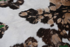 Luxurious Multicolour Goat Skin Rug - Handmade, Soft & Hypoallergenic Floor Rug - Unique Eco-Friendly Home Decor