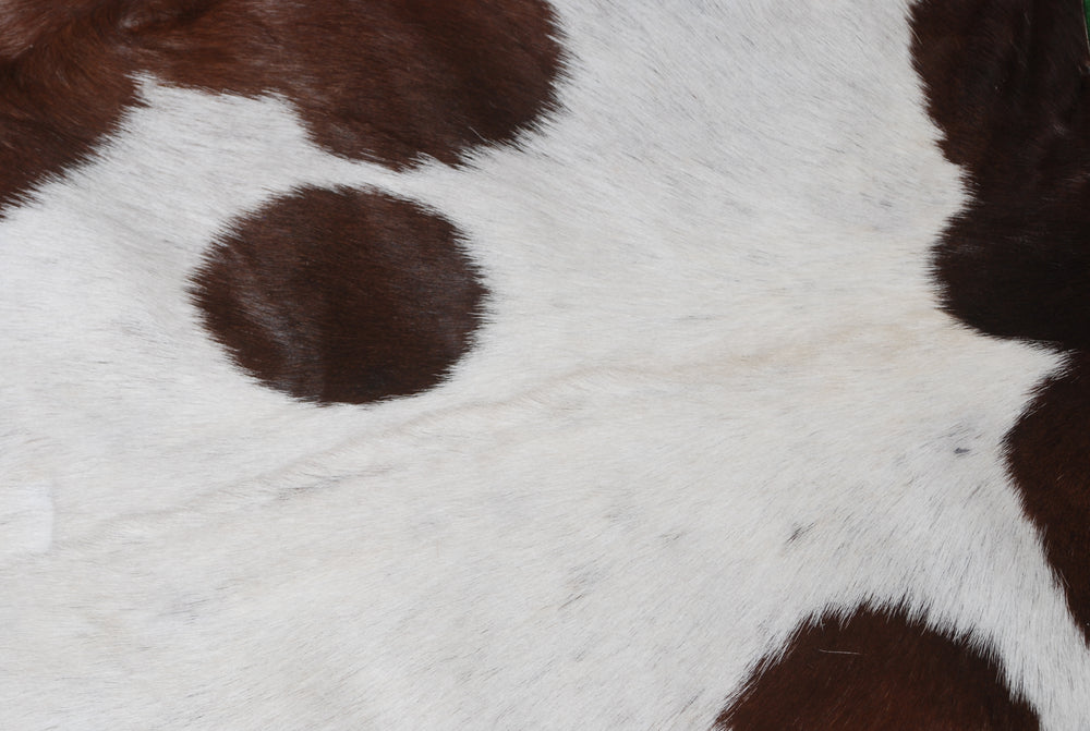Luxurious Brown and White Genuine Goat Hide Rug - Handcrafted Premium Hair-On Goat Skin Rug with Unique Patterns and Colors - Celestial Leather Limited