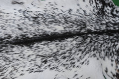 Genuine Goat Skin Rug - Black and White Pattern for Rustic Home Style