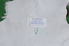 Luxurious Dark Brown Goat Skin Rug - Genuine Hair-On Leather for Elegant Décor