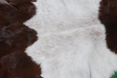 Luxurious Dark Brown Goat Skin Rug - Genuine Hair-On Leather for Elegant Décor