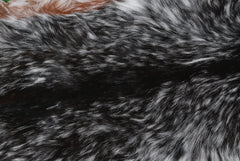 Rustic Black and White Goat Hide Rug - Perfect for Floor or Wall Décor