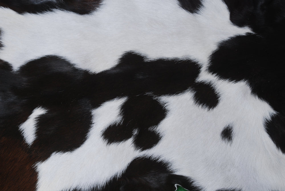 Luxury Black & White Goat Skin Rug with Non-Slip Backing - Hypoallergenic, Non-Shedding & Durable - Handmade Eco-Friendly Floor Rug - Celestial Leather Limited