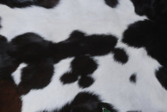 Luxury Black & White Goat Skin Rug with Non-Slip Backing - Hypoallergenic, Non-Shedding & Durable - Handmade Eco-Friendly Floor Rug - Celestial Leather Limited