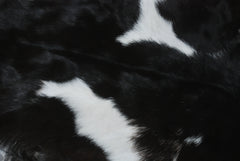 Luxury Black & White Graphic Pattern Goat Skin Rug, Hypoallergenic - Non-Shedding, Modern Sophistication, Sustainable - Eco-Friendly