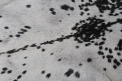 Luxurious Black & White Goat Skin Rug - Handmade Pure Goat Skin Floor Rug with Unique Color Variations, Soft & Eco-Friendly