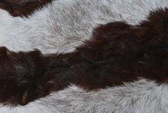 Stylish Dark Brown Goat Hide Rug - Perfect Accent for Contemporary Homes