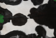 Authentic Hair-On Goat Skin Rug - Black and White Pattern for Luxe Décor