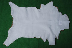 Luxurious Brown and White Goat Hide Rug - Natural Hair-On Leather for Home Styling