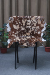 Handcrafted Tri-Color Goat Skin Rug - Soft and Durable for Elegant Interiors