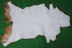 Handcrafted Tri-Color Goat Skin Rug - Soft and Durable for Elegant Interiors