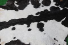 Black and White Handmade Goat Skin Rug – Natural Luxury for Your Home