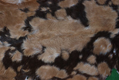 Handcrafted Tri-Color Goat Skin Rug - Soft and Durable for Elegant Interiors
