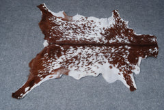 Handcrafted Dark Brown Goat Hide Rug - Soft, Natural Leather for Home Décor