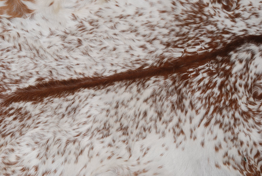 Luxury Brown and White Goat Hide Rug - Premium Handcrafted Hair-on Goatskin Rug with Non-Slip Suede Back, Sustainable and Eco-Friendly - Celestial Leather Limited