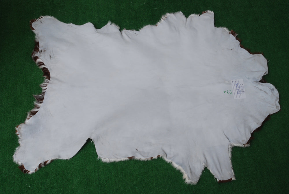 Luxurious Brown & White Natural Goat Skin Rug Wall Décor - Celestial Leather Limited