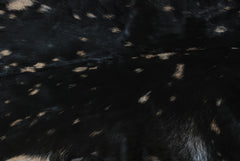 Luxury Black and Brown Goat Hide Rug - Premium Natural Hair-On Goat Skin Rug for Elegant Home Decor