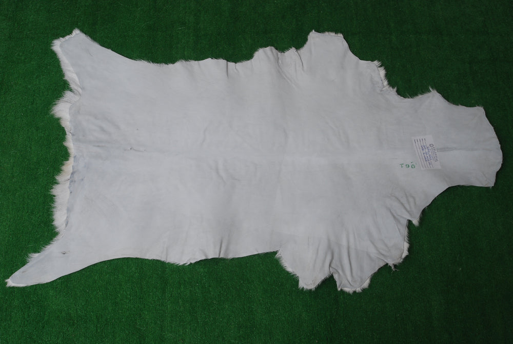 Luxury Grey & White Natural Goat Skin Rug - Serene - Tranquil Wall Decor - Sustainable, Eco-Friendly, Non-Slip Backing - Hypoallergenic - - Celestial Leather Limited