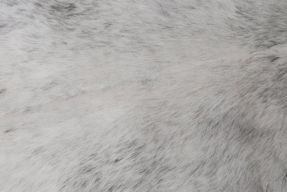 Luxury Grey & White Natural Goat Skin Rug - Serene - Tranquil Wall Decor - Sustainable, Eco-Friendly, Non-Slip Backing - Hypoallergenic - - Celestial Leather Limited