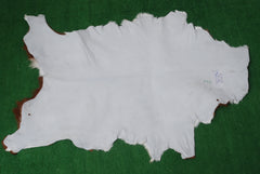 Luxurious Brown and White Goatskin Rug for Modern Home Décor - Hypoallergenic, Non-Shedding, Sustainable, Unique Hair-on Leather Rug - Celestial Leather Limited