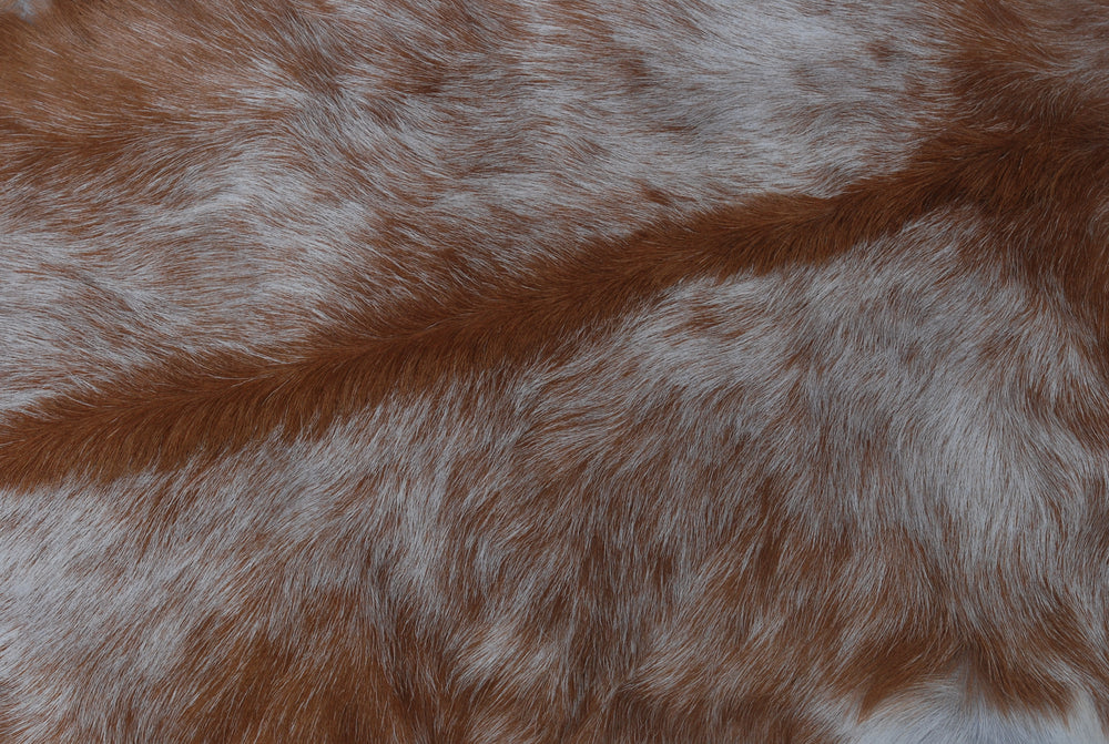 Luxurious Brown and White Goat Hide Rug - Premium Hair-on Goat Skin Rug - Handcrafted Elegance for Your Home - Eco-Friendly and Stylish - Celestial Leather Limited