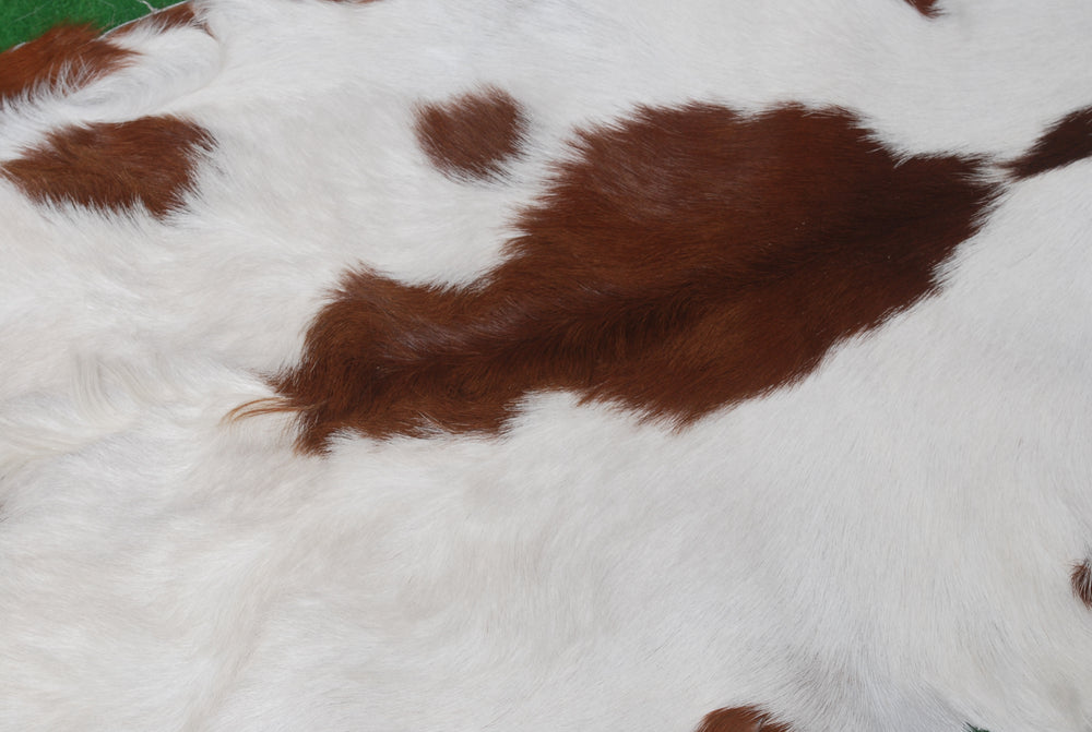 Luxury Brown & White Goat Skin Rug Handmade from Pure Goat Skin Leather - Soft, Durable, Eco-Friendly, Unique Colour Variations - Celestial Leather Limited