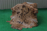 Goat Skin Rug: Tri-Color genuine Goat hide rug