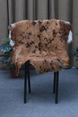 Goat Skin Rug: Tri-Color genuine Goat hide rug