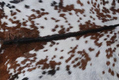 Luxurious Brown & White Goat Skin Rug - Premium Hair-on Goat Hide Rug - Natural - Eco-Friendly - Unique Patterns - Hypoallergenic - Celestial Leather Limited