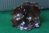 Authentic Hair-On Goat Skin Rug - Tri-Color Pattern for Stylish Home Décor