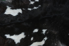 Goat Skin Rug, Black and white Handpicked for Quality, Unique Piece for Sale, Fast UK Delivery