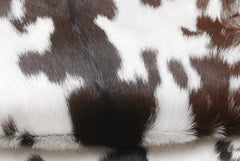 Authentic Hair-On Goat Skin Rug - Rich Dark Brown for Sophisticated Interiors