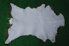 Luxury Brown and White Goat Hide Rug - Premium Hair-on Goatskin Rug - Eco-Friendly and Handcrafted - Hypoallergenic - Non-Slip Suede Back