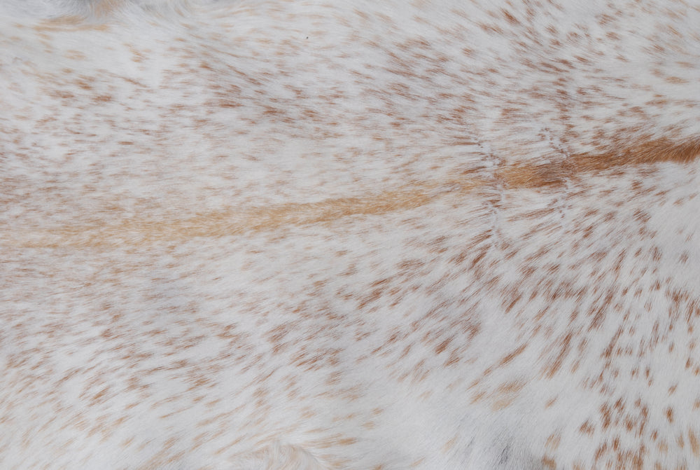 Luxurious Brown & White Goat Skin Rug - Handmade Pure Goat Skin Floor Rug - Unique Design - Hypoallergenic & Kid-Friendly - Non-Shedding - Celestial Leather Limited