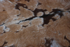 Goat Skin Rug: Tri-Color genuine Goat hide rug