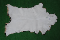 Handcrafted Tri-Color Goat Skin Rug - Soft and Durable for Elegant Interiors