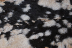 Handcrafted Tri-Color Goat Skin Rug - Soft and Durable for Elegant Interiors