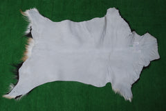 Luxurious Black and White Goat Skin Rug - Natural Hair-On Leather for Home Styling