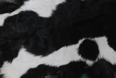 Luxury Black & White Goat Skin Rug - Handmade, Soft & Non-Shedding Goat Skin Floor Rug - Celestial Leather Limited