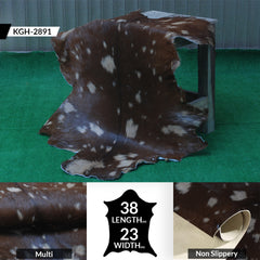 Handcrafted Dark Brown Goat Skin Rug – Authentic Elegance for Your Home