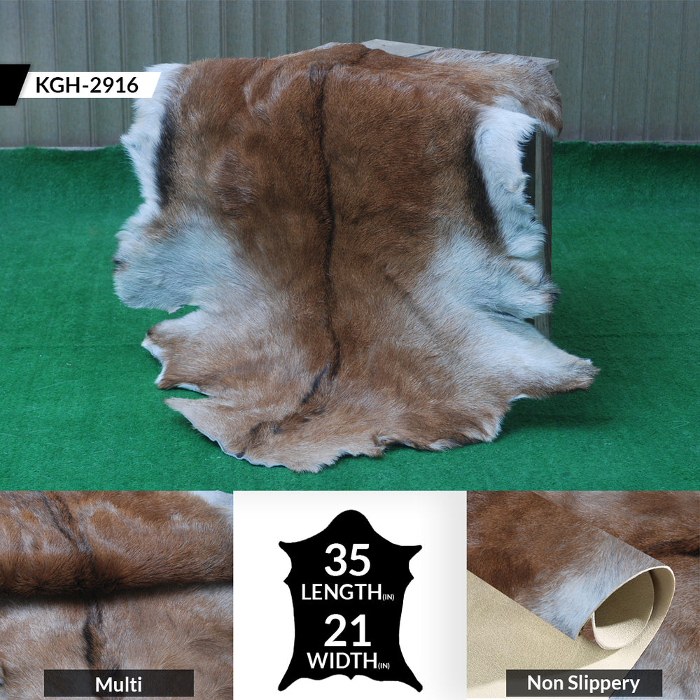 Luxurious Multicolor Goat Skin Rug - Handmade, Soft, Non-Shedding, Hypoallergenic, Sustainable & Eco-Friendly - Unique Statement Piece - Celestial Leather Limited