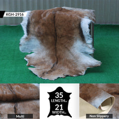 Luxurious Multicolor Goat Skin Rug - Handmade, Soft, Non-Shedding, Hypoallergenic, Sustainable & Eco-Friendly - Unique Statement Piece - Celestial Leather Limited
