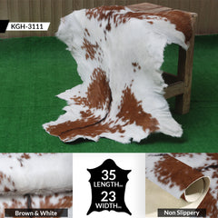 Decorative Dark Brown Goat Skin Rug - Luxurious Touch for Living Spaces