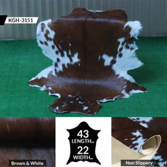 Authentic Dark Brown Goat Hide Rug - Unique Pattern for Modern and Classic Décor