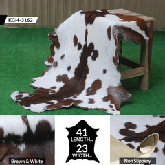 Premium Dark Brown Goat Hide Rug - Soft and Durable for Sophisticated Interiors