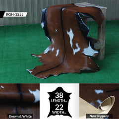 Premium Dark Brown Goat Skin Rug - Rustic Charm for Modern and Classic Interiors