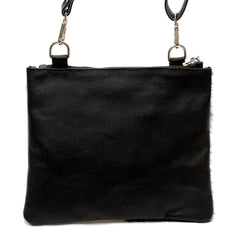 Gorgeous Multi-Colour Vegan Leather Handbag with Celestial Hair on Hide Leather - Unique & Handcrafted Design with Gold Hardware - Celestial Leather Limited