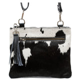 Luxurious Vegan Leather Handbag with Adjustable Strap and Gold Hardware - Unique Cowhide Design - Handcrafted Cross Body Bag for Women - Celestial Leather Limited