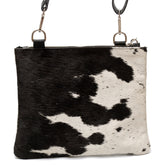 Luxurious Custom Vegan Leather Handbag with Gold Hardware - Unique Cowhide Markings, Adjustable Strap, Distressed Design - Perfect Gift for - Celestial Leather Limited