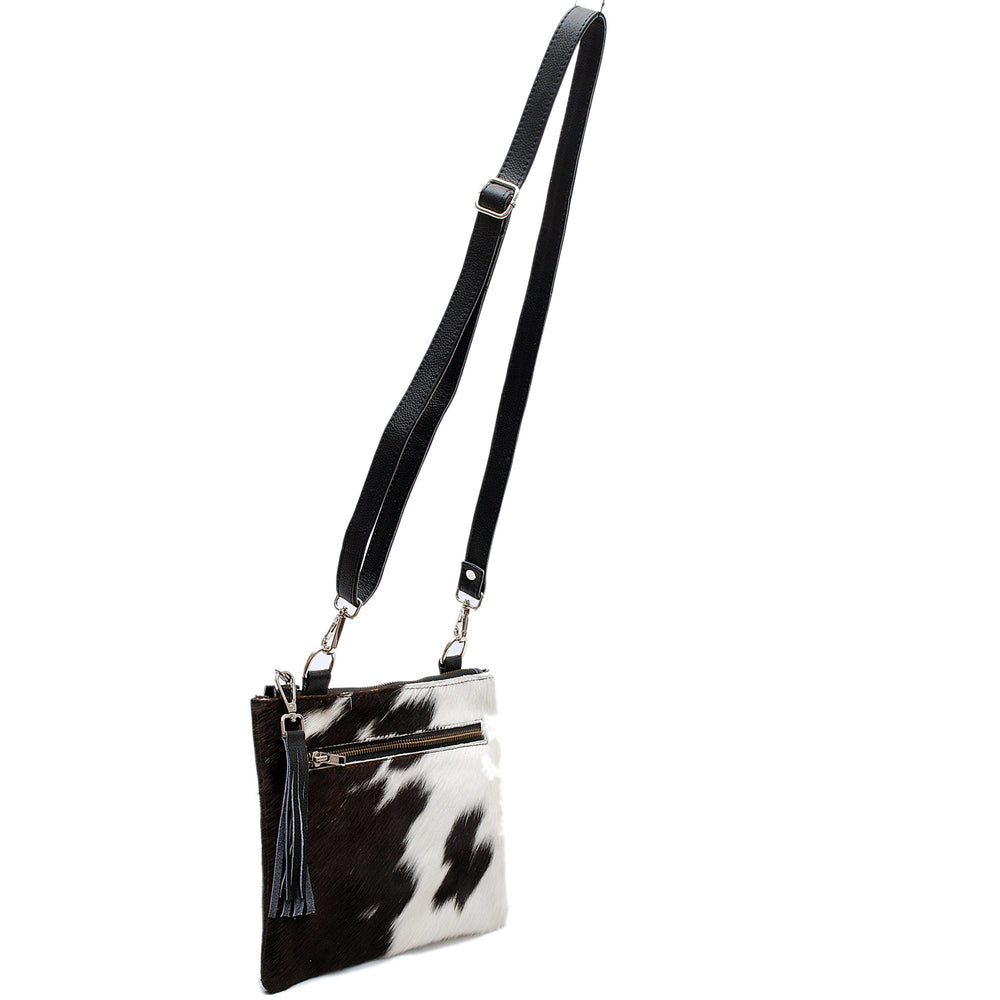 Gorgeous Multi-Colour Vegan Leather Handbag with Celestial Hair on Hide Leather - Unique & Handcrafted Design with Gold Hardware - Celestial Leather Limited